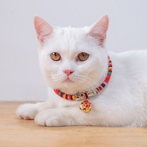 Necklace collar with bell Bohemia style - Red